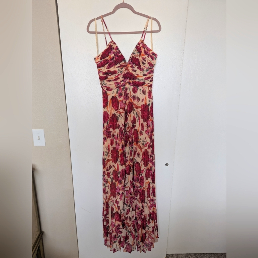 BCBGMaxAzria Multicolor Floral Maxi Dress